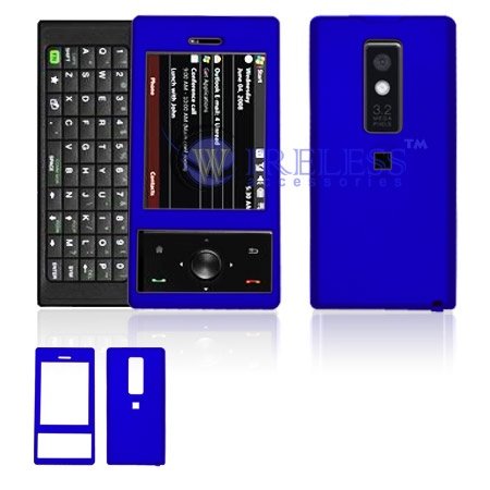HTC XV6850 TOUCH PRO CDMA VERIZON Cell Phone Dark Blue Rubber Feel Protective Case Faceplate Cover