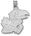Kansas Jayhawks Solid Sterling Silver Jayhawk 3/4'' Pendant