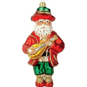 Click to buy Italian Christmas decorations : Italian Santa Glass Christmas Ornament from Amazon!