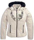 Harley-Davidson® Womens Convertible Hooded Puffer Jacket. Faux Fur Trimmed Hood. Embroidery. 97474-11VW