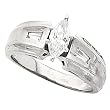 14K White Gold Diamond Engagement Ring - 0.60 Ct.