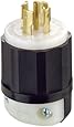 Leviton 2511 20 Amp, 120/208 Volt 3PY, NEMA L21-20P, 4P, 5W, Locking Plug, Industrial Grade, Grounding - Black-White