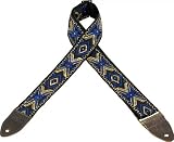 Levy's Leathers Guitar Strap, M8HTV-18, 2 jacquard weave guitar strap with vintage Hootenanny design
