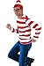 Where's Waldo Now Costume Adult Funny Sweatshirt Hoodie Outfit Glasses Hat Cap Suits