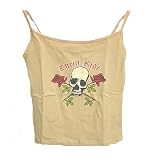 Thrill Ride Skull Rose Tattoo Design Cami Top Nude - Skull Crossbones Tattoo Design Camisole... by Thrill Ride