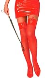 Adult Red Fishnet Thigh High Hose