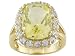 18KT OVER STERLING SILVER 6.80CT LEMON QUARTZ AND 1.62CTW WHITE TOPAZ RING