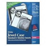Avery 5693 CD DVD White Matte Jewel Case Inserts for Laser... by Avery