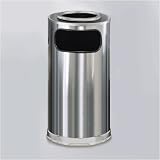 Designer Line Metallic 12 gallon Steel Ash/Trash Satin Brass Stainless Steel Ash/Trash SO16SUSBS