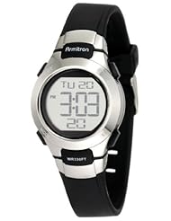 Armitron Womens 457012BLK Sport Chronograph Black Resin Stainless-Steel Accent Strap Watch
