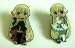 2 Dark Chi & White Chi Chobits Pins Set