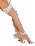 Shirley of Hollywood Wedding Bells Sheer Stockings (90054) one size White