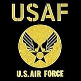 彩蒔絵シール ミリタリー蒔絵シール USAF　金（ゴールド）