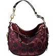 Coach Signature Zoe Shoulder Bag Tote 12657 Aubergine