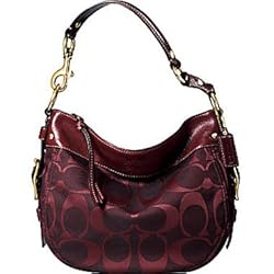 Coach Signature Zoe Shoulder Bag Tote 12657 Aubergine