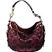 Coach Signature Zoe Shoulder Bag Tote 12657 Aubergine