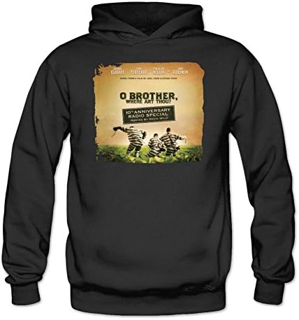 SaXiMi Women's Original Soundtrack O Brother Where Art Thou Hoodied Sweatshirt Size M Black