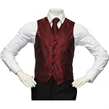 Amanti Men's 4pc Set Paisley Tuxedo Vest (Vest, Tie, BowTie, Hanky)