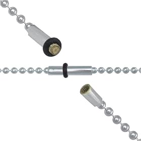 Jewelco London Silver Dog Tag Bead Chain - 24 inch / 61cm