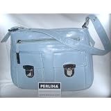 Perlina Blue Leather Handbag / Shoulder Bag - NEW!