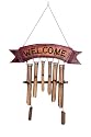 All Natural Handmade Bamboo Chime - Welcome Design