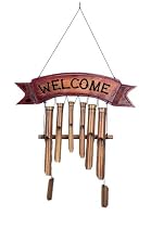 All Natural Handmade Bamboo Chime - Welcome Design