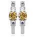 Rhodium Plated Sterling Silver Yellow and White title=