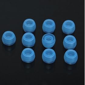 5 Pair Small Blue color Silicone Replacement Ear Buds Tips for Audio-Technica Skullcandy Monster Sony Ultimate Ears... by
