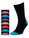  7 Pairs of Freshfeet™ Cotton Rich Contrast Heel and Toe Sock with Silver Technology