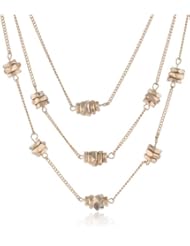 Kenneth Cole New York "Jet" Geometric Bead Illusion Necklace, 19"