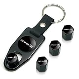 Nissan 370Z Logo Black Wrench Keychain and Tire Valve Caps Set