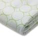 SwaddleDesigns Cotton Flannel Mod Circles Fitted Crib Sheet, Kiwi