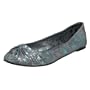 Barefoot Tess Women's Carnival Flat,Grey,11 M US