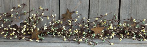 Pip Berry & Rusty Star Garland (Coffee Bean)