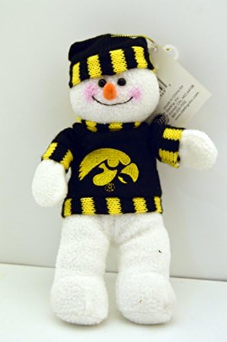 Officially Licensed NCAA Iowa University Hawkeyes Christmas Holiday IU Fan Plush Snowman