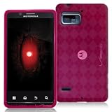 41hE6rvyBWL. SL160  High Gloss Argyle Pink Flexible TPU Cover Skin Phone Case for Motorola Droid Bionic Xt875 (Verizon Wireless)