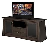 IMAGE OF Furnitech 70 inch Contemporary Asian Console with Tapered Legs. (Chocolate Cherry Finish)