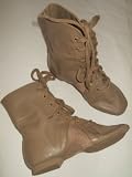 Child's Tan Capezio Premium Leather Split-Sole Jazz Tie Boots - Size 11M