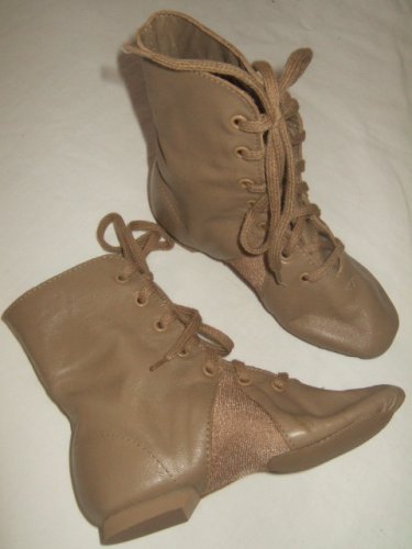 Buy Child's Tan Capezio Premium Leather Split-Sole Jazz Tie Boots - Size 11M by Capezio
