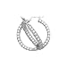 Sterling Silver Cubic Zirconia 45 MM In & Out Hoop Earrings