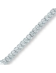 10K White Gold 1cttw Continuing My Journey Pave Set Round Diamond Bracelet
