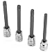 Powerbuilt 647058 Brake Caliper Extended Length Star Bit Set - 4 Piece