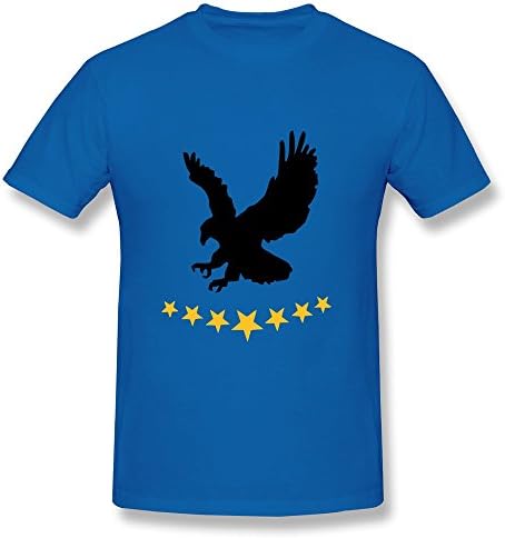 Timo Men's T Shirt Flying Eagle Stars Size XS RoyalBlue