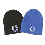 Indianapolis Colts Knit Beanie 2-Pack (1 Black, 1 Colts Blue)