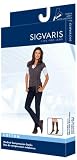 Sigvaris Women's Cotton Ribbed Knee High Socks 20-30mmHg Closed Toe Long Length, X-Large Long, Black