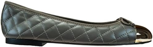 Bailarinas ELLA TAU Taupe Quilted Ballerina Flat