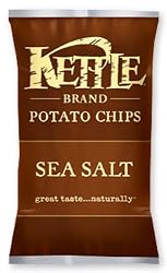 Kettle Chips, Sea Salt, 5-Ounce Bags (Pack of 15)