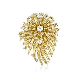 C. 1940 Vintage 2.15 ct. t.w. Diamond Pin In 18kt Yellow Gold
