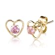 FOJO's 14K Pink Sapphire Heart Earrings