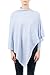 DALLE PIANE CASHMERE - Poncho Cashmere Blend - Made in Italy, Color: Sky, One Size